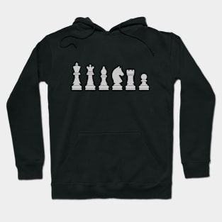 Modern Minimalist Chess Piece Hoodie